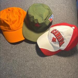 Lot of three hats baseball cap and millitary style - Worn once like new